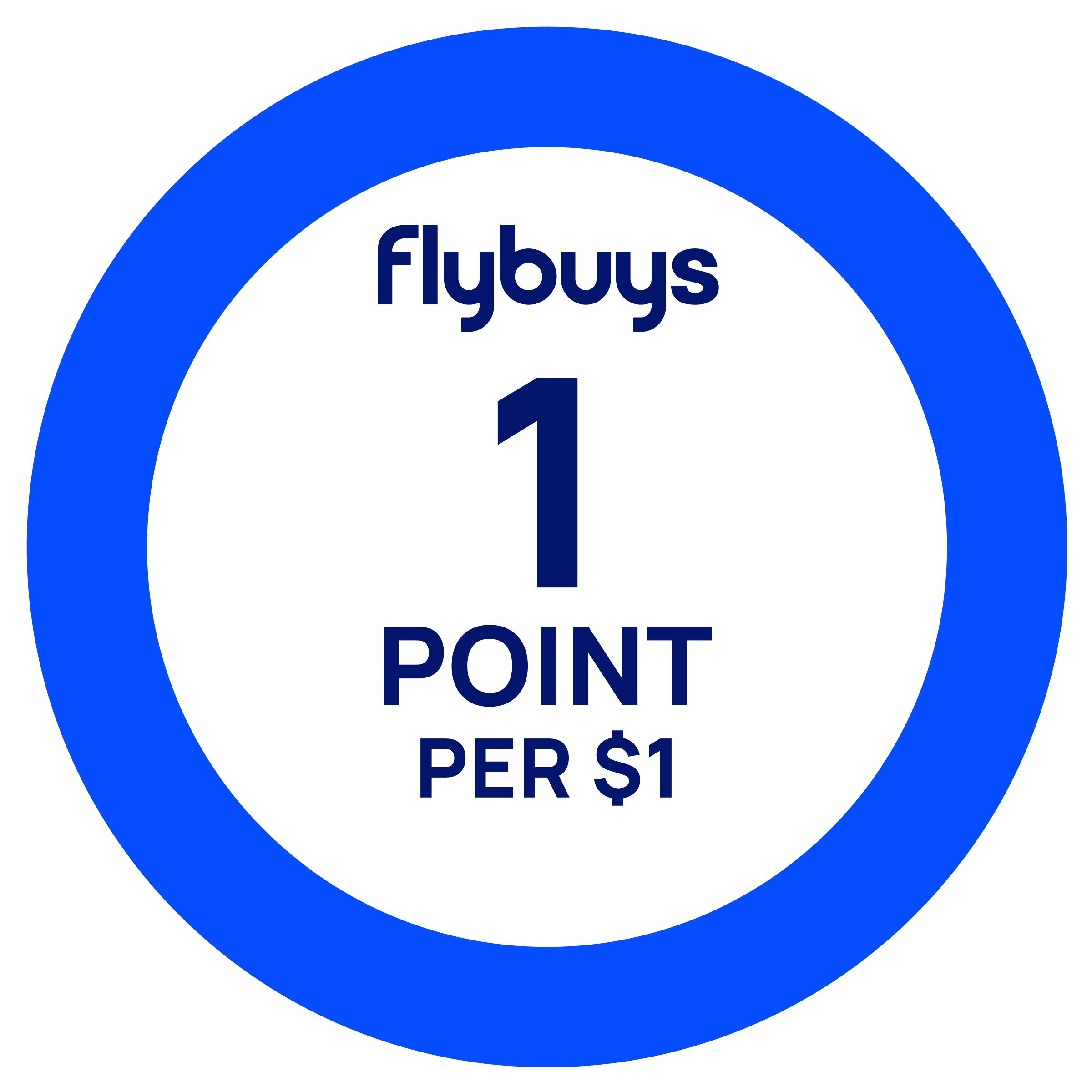 1 Flybuys point per $1 spent