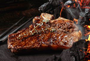 Steak on a BBQ