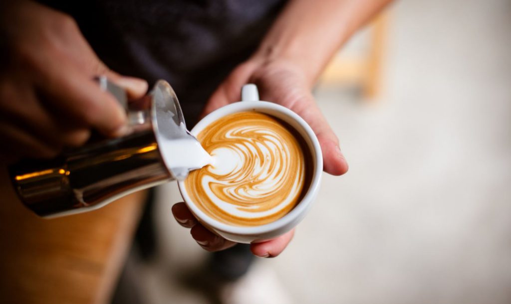 coffee art by a barista coffee culture